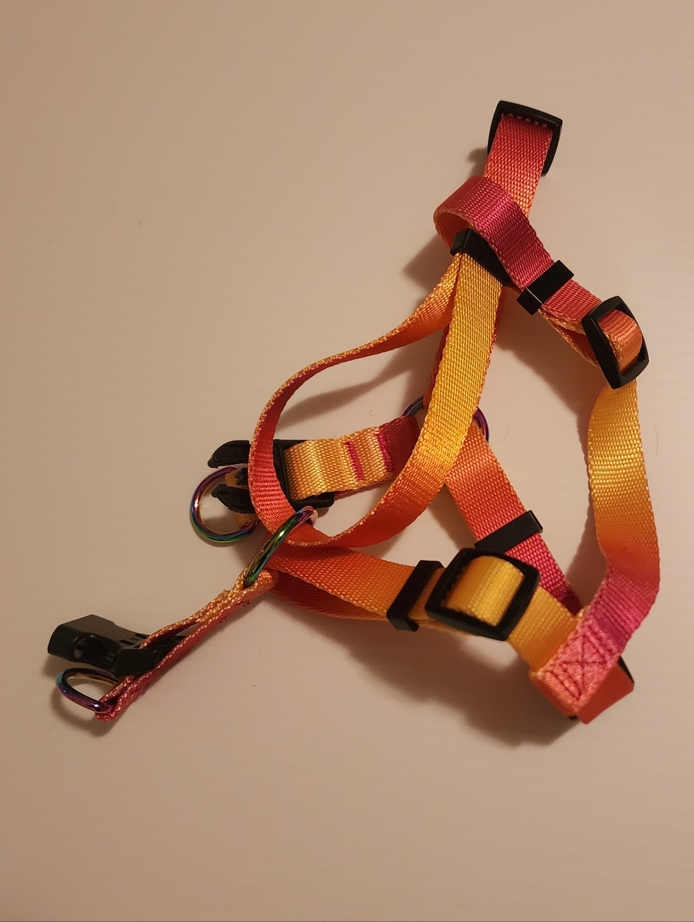 Top Paw Yellow/Pink Ombre Step In Adjustable Harness - Medium - NWOT